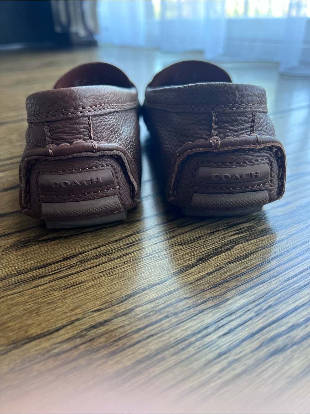 COACH Crosby Driver Brown Pebbled Leather Loafers - Picture 5 of 10
